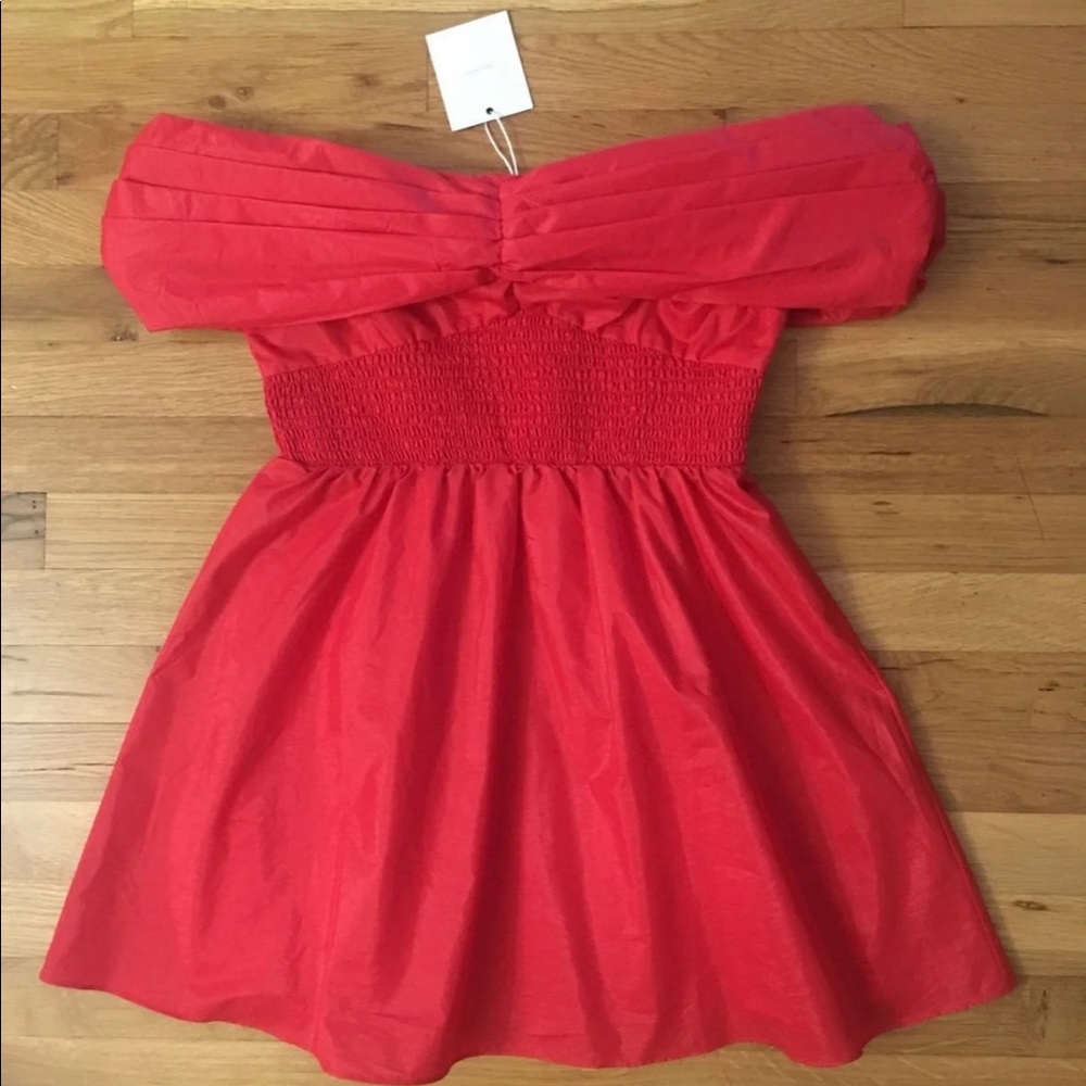 NWT L’Academie red mini dress size medium